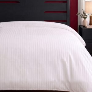 83 Tel Çizgili Pamuk Saten Otel Nevresimi 200×220